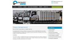 Desktop Screenshot of omshantitransport.com